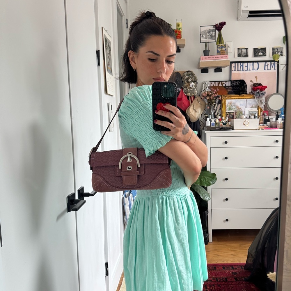 Vintage Coach Baguette Bag in pink